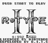 R-Type II (Japan) Title Screen